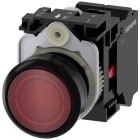SIEMENS - Pulsante, illuminato, 22 mm, rotondo, in plastica, colore rosso, 1NC, AC/DC 24 V