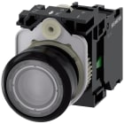 SIEMENS - Pulsante, illuminato, 22 mm, rotondo, in plastica, trasparente, 1NO, AC/DC 24 V 3SU11020AB701BA0