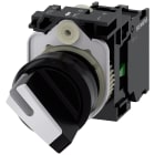 SIEMENS - Selettore, illuminabile, 22 mm, rotondo, in plastica, colore nero, bianco, AC 110 V, 1NO 3SU11032BF601BA0