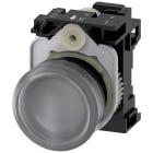 SIEMENS - Indicatore luminoso, 22 mm, rotondo, in plastica, trasparente, gemma, liscia, AC 110 V