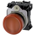 SIEMENS - Indicatore luminoso, 22 mm, rotondo, in plastica, colore ambra, gemma, liscia, AC 230 V