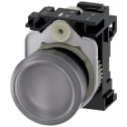 SIEMENS - Indicatore luminoso, 22 mm, rotondo, in plastica, trasparente, gemma, liscia, AC 230 V