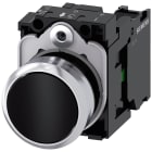 SIEMENS - Pulsante, 22 mm, rotondo, in metallo lucido, colore nero, bottone, 1NO 3SU11500AB101BA0