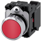 SIEMENS - Pulsante, 22 mm, rotondo, in metallo lucido, colore rosso, bottone, 1NC
