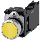 SIEMENS - Pulsante, 22 mm, rotondo, in metallo lucido, colore giallo, bottone, 1NO+1NC 3SU11500AB303FA0