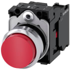 SIEMENS - Pulsante, 22 mm, rotondo, in metallo lucido, colore rosso, bottone, 1NC 3SU11500BB201CA0