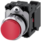 SIEMENS - Pulsante, 22 mm, rotondo, in metallo lucido, colore rosso, bottone, 1NC