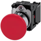 SIEMENS - Pulsante a fungo, 22 mm, rotondo, in metallo lucido, colore rosso, 1NC 3SU11501BA201CA0