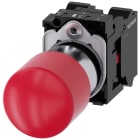 SIEMENS - Pulsante a fungo di ARRESTO DI EMERGENZA, 22 mm, rotondo, in metallo, colore rosso, 1NC, 1NC, morsetti a molla