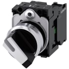 SIEMENS - Selettore, 22 mm, rotondo, in metallo, lucido, bianco, ad impulso, 1NO