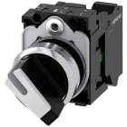 SIEMENS - Selettore, illuminabile, 22 mm, rotondo, in metallo lucido, bianco, 1NO