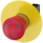 SIEMENS - Pulsante a fungo di ARRESTO DI EMERGENZA, illuminabile, 22 mm, rotondo, in metallo, lucido, rosso, 1NC