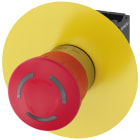 SIEMENS - Pulsante a fungo di ARRESTO DI EMERGENZA, illuminabile, 22 mm, rotondo, in metallo, lucido, rosso, 1NC 1NC