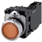 SIEMENS - Pulsante, illuminato, 22 mm, rotondo, in metallo lucido, colore ambra, bottone, 1NO+1NC 3SU11530AB001FA0