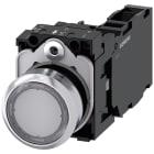 SIEMENS - Pulsante, illuminato, 22 mm, rotondo, in metallo lucido, trasparente, bottone, 1NO+1NC 3SU11530AB701FA0