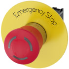 SIEMENS - Pulsante a fungo di ARRESTO DI EMERGENZA, illuminabile, 22 mm, rotondo, in metallo lucido, rosso; LED