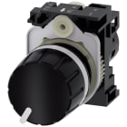 SIEMENS - Potenziometro, 22 mm, rotondo, in plastica, colore nero, 47 kOhm, con supporto