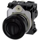 SIEMENS - Segnalatore acustico, 22 mm, rotondo, in plastica, colore nero, suono continuo, 2,4 kHz, AC/DC 24 V
