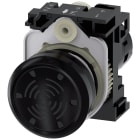 SIEMENS - Segnalatore acustico, 22 mm, rotondo, in plastica, nero, suono continuo, 4,5 kHz, AC 230 V