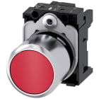 SIEMENS - Pulsante, 22 mm, rotondo, in metallo lucido, colore rosso, bottone