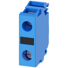 SIEMENS - Morsetto di supporto, colore blu, morsetti a vite, per fissaggio su piastra frontale