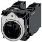 SIEMENS - Supporto per 3 moduli, 1NO+1NC, 1NO+1NC, modulo LED, colore blu, AC/DC 6 ... 24 V 3SU15011AG501LA0