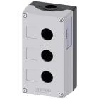 SIEMENS - Pulsantiera per dispositivi di comando, 22 mm, rotondi, in plastica, colore grigio, 3 punti di comando
