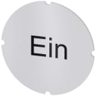 SIEMENS - Inserto piatto per pulsante luminoso, rotondo, colore opalescente, iscrizione: Ein
