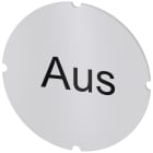 SIEMENS - Inserto piatto per pulsante luminoso, rotondo, colore opalescente, iscrizione: Aus