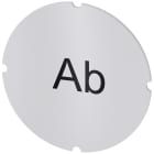 SIEMENS - Inserto piatto per pulsante luminoso, rotondo, colore opalescente, iscrizione: Ab