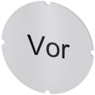 SIEMENS - Inserto piatto per pulsante luminoso, rotondo, colore opalescente, iscrizione: Vor 3SU19000AB710AF0