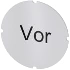SIEMENS - Inserto piatto per pulsante luminoso, rotondo, colore opalescente, iscrizione: Vor