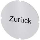 SIEMENS - Inserto piatto per pulsante luminoso, rotondo, colore opalescente, iscrizione: Zurück 3SU19000AB710AG0
