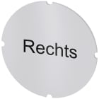 SIEMENS - Inserto piatto per pulsante luminoso, rotondo, colore opalescente, iscrizione: Rechts 3SU19000AB710AH0