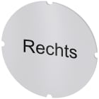 SIEMENS - Inserto piatto per pulsante luminoso, rotondo, colore opalescente, iscrizione: Rechts