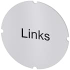 SIEMENS - Inserto piatto per pulsante luminoso, rotondo, colore opalescente, iscrizione: Links