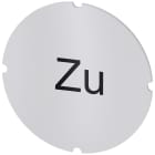 SIEMENS - Inserto piatto per pulsante luminoso, rotondo, colore opalescente, iscrizione: Zu 3SU19000AB710AL0