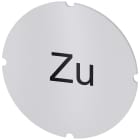 SIEMENS - Inserto piatto per pulsante luminoso, rotondo, colore opalescente, iscrizione: Zu 3SU19000AB710AL0