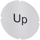 SIEMENS - Inserto piatto per pulsante luminoso, rotondo, colore opalescente, iscrizione: Up