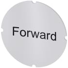 SIEMENS - Inserto piatto per pulsante luminoso, rotondo, colore opalescente, iscrizione: Forward 3SU19000AB710DN0