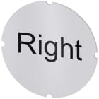 SIEMENS - Inserto piatto per pulsante luminoso, rotondo, colore opalescente, iscrizione: Rechts