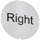 SIEMENS - Inserto piatto per pulsante luminoso, rotondo, colore opalescente, iscrizione: Rechts 3SU19000AB710DQ0