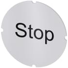 SIEMENS - Inserto piatto per pulsante luminoso, rotondo, colore opalescente, iscrizione: Stop 3SU19000AB710DS0