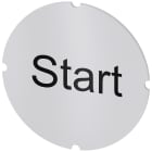 SIEMENS - Inserto piatto per pulsante luminoso, rotondo, colore opalescente, iscrizione: Start
