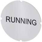 SIEMENS - Inserto piatto per pulsante luminoso, rotondo, colore opalescente, iscrizione: Running 3SU19000AB710EB0