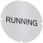 SIEMENS - Inserto piatto per pulsante luminoso, rotondo, colore opalescente, iscrizione: Running