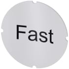 SIEMENS - Inserto piatto per pulsante luminoso, rotondo, colore opalescente, iscrizione: Fast 3SU19000AB710EE0