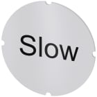 SIEMENS - Inserto piatto per pulsante luminoso, rotondo, colore opalescente, iscrizione: Slow
