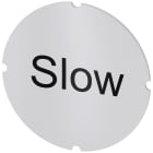 SIEMENS - Inserto piatto per pulsante luminoso, rotondo, colore opalescente, iscrizione: Slow 3SU19000AB710EF0