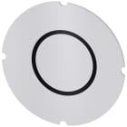 SIEMENS - Inserto piatto per pulsante luminoso, rotondo, colore opalescente, simbolo: O*
